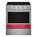 Kitchenaid® 5.0 Cu. Ft. Smart Slide-in Gas Range with Convection Cooking Modes and 2-in-1 Burner KSGS530SPS
