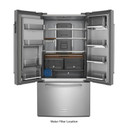 OPEN BOX Kitchenaid® 23.8 cu. ft. 36" Counter-Depth French Door Platinum Interior Refrigerator with PrintShield™ Finish KRFC704FPS***