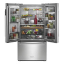 OPEN BOX Kitchenaid® 23.8 cu. ft. 36" Counter-Depth French Door Platinum Interior Refrigerator with PrintShield™ Finish KRFC704FPS***