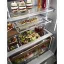 OPEN BOX Kitchenaid® 23.8 cu. ft. 36" Counter-Depth French Door Platinum Interior Refrigerator with PrintShield™ Finish KRFC704FPS***