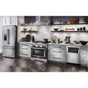OPEN BOX Kitchenaid® 23.8 cu. ft. 36" Counter-Depth French Door Platinum Interior Refrigerator with PrintShield™ Finish KRFC704FPS***
