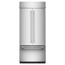 Kitchenaid® 20.8 Cu. Ft. 36" Built-In French Door Bottom Mount Refrigerator with Platinum Interior KBFN536SPS