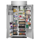 Kitchenaid® 20.8 Cu. Ft. 36" Built-In Side-by-Side Refrigerator features Exterior Water and Ice Dispenser with Measured Fill KBSD736SPS