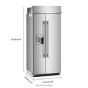 Kitchenaid® 20.8 Cu. Ft. 36" Built-In Side-by-Side Refrigerator features Exterior Water and Ice Dispenser with Measured Fill KBSD736SPS
