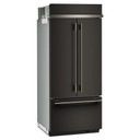 Kitchenaid® 20.8 Cu. Ft. 36" Built-In French Door Bottom Mount Refrigerator with Platinum Interior KBFN536SBE Kitchenaid® 20.8 Cu. Ft. 36" Built-In French Door Bottom Mount Refrigerator with Platinum Interior KBFN536SBE