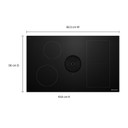 Kitchenaid® 36-inch NextGen Induction Downdraft Cooktop with Bridge XL Even-Heat™  Zone KCID936SBL