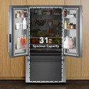 Kitchenaid® 31 cu. ft. French Door Refrigerator with Interior Water and Ice KRFF336SPS