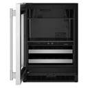 Kitchenaid® 24" Beverage Center with Glass Door and Metal-Front Racks KUBL524SSB
