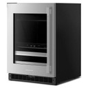 Kitchenaid® 24" Beverage Center with Glass Door and Metal-Front Racks KUBL524SSB