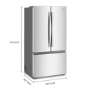 Whirlpool® 36-inch Wide True Counter Depth 3-Door French Door Refrigerator - 24 cu. ft. WRFC3036RZ