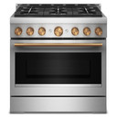 KitchenAid® 36-Inch 6 Burner Commercial-Style Gas Range with No Preheat Air Fry Mode KFGS936SSS