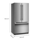 Kitchenaid® 22 Cu. Ft. 36-Inch Counter-Depth French Door Refrigerator with Internal Water Dispenser KRFC136TPS