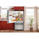 Kitchenaid® 22 Cu. Ft. 33-Inch Standard-Depth Bottom Mount Refrigerator with Left Door Swing KRBL133SPS