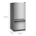 Kitchenaid® 19 Cu. Ft. 30-Inch Standard-Depth Bottom Mount Refrigerator with Right Door Swing KRBR130SPS