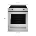OPENBOX of Kitchenaid® 30-Inch 5-Element Electric Convection Front Control Range YKSEG700ESS(3 years warranty)