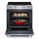 OPENBOX of Kitchenaid® 5.3 Cu. Ft. Slide-in Electric Range with Two Even-Heat™ Hyper Elements and Convection Cooking Modes YKSES530SPS(2 years warranty)