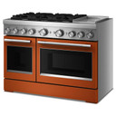Kitchenaid® 48-Inch 6 Burner Commercial-Style Dual Fuel Range with Griddle KFDD948SSC
