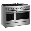 Kitchenaid® 48-Inch 6 Burner Commercial-Style Dual Fuel Range with Griddle KFDD948SSS