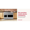 Kitchenaid® 48-Inch 6 Burner Commercial-Style Dual Fuel Range with Griddle KFDD948SSS