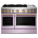 Kitchenaid® 48-Inch 6 Burner Commercial-Style Dual Fuel Range with Griddle KFDD948SWF