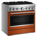 Kitchenaid® 36-Inch 6 Burner Commercial-Style Dual Fuel Range with No Preheat Air Fry Mode KFDS936SSC
