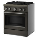 KitchenAid® 30-Inch 4 Burner Commercial-Style Dual Fuel Range with No Preheat Air Fry Mode KFDS930SBE