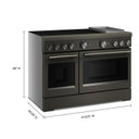 KitchenAid® 48-Inch 6-Element Induction Freestanding Commercial-Style Range with Griddle KFID948SBE