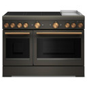 KitchenAid® 48-Inch 6-Element Induction Freestanding Commercial-Style Range with Griddle KFID948SBE