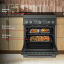 Kitchenaid® 30-Inch 4-Element Induction Freestanding Commercial-Style Range with Air Fry KFIS930SJP