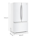 Whirlpool® 36-inch Wide True Counter Depth 3-Door French Door Refrigerator - 24 cu. ft. WRFC3036RW