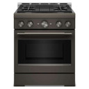 KitchenAid® 30-Inch 4 Burner Commercial-Style Gas Range with No Preheat Air Fry Mode KFGS930SBE