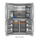 Openbox of Kitchenaid® 36" Counter-Depth 19.4 Cu Ft 4-Door Refrigerator with Flexible Temperature Zone KRQC736RPS (2 years warranty)