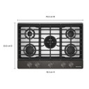 Kitchenaid® Gas-on-Metal Cooktop with an Integrated Wok Grate and CookShield™ Finish KCGK730SBE