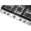 Kitchenaid® Gas-on-Metal Cooktop with 5 Versatile Burners and Edge-to-Edge Cast-Iron Grates KCGK330SSS
