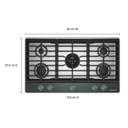KitchenAid® 36  in. Gas Cooktop with 5 Burners and Integrated Wok Grate KCGK536SJP
