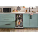 Whirlpool® 18" Stainless Steel Dishwasher with Half Load Cycle and Triple Spray Arms - 48 dBA WDFS5118SS
