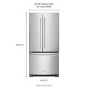 Open box of Kitchenaid® 22 cu. Ft. 33-Inch Width Standard Depth French Door Refrigerator with Interior Dispense KRFF302ESS (2 years warranty)