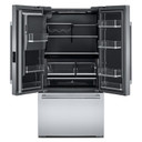 Jennair® RISE™ 36” Counter-Depth French Door Refrigerator with External Dispenser JFFCCE72SL