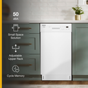 Small-Space Compact Dishwasher with Stainless Steel Tub WDF518SAHW