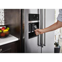 OpenBox of Kitchenaid® 22.6 cu ft. Counter-Depth Side-by-Side Refrigerator with Exterior Ice and Water and PrintShield™ finish KRSC703HPS