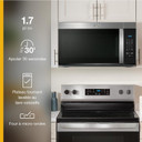 OPEN BOX***  Whirlpool® 30’ W 1.7 cu. ft Over the range Microwave with 900-Watts Cooking Power YWMMS3130RZ***