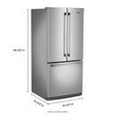 OPEN BOX Maytag® 19.6 cu ft French Door Refrigerator with Strongbox™ Door Bins MFB2055FRZ