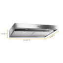 OPEN BOX Whirlpool® 30" Range Hood with Dishwasher-Safe Full-Width Grease Filters WVU37UC0FS