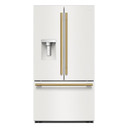 Kitchenaid® 30 Cu. Ft. 36-Inch French Door Refrigerator with Exterior Water and Ice Dispenser and Wood-Look Sliding Tray in Porcelain White KRFF436SPL