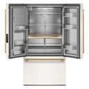 Kitchenaid® 30 Cu. Ft. 36-Inch French Door Refrigerator with Exterior Water and Ice Dispenser and Wood-Look Sliding Tray in Porcelain White KRFF436SPL