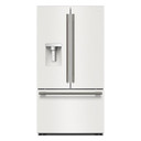 Kitchenaid® 30 Cu. Ft. 36-Inch French Door Refrigerator with Exterior Water and Ice Dispenser and Wood-Look Sliding Tray in Porcelain White KRFF436SPL
