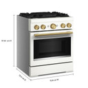 KitchenAid® 30-Inch 4 Burner Commercial-Style Dual Fuel Range with No Preheat Air Fry Mode KFDS930SPL