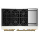 KitchenAid® 48-Inch 6 Burner Commercial-Style Dual Fuel Range with Griddle KFDD948SPL
