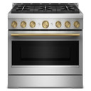 Open Box  KitchenAid® 36-Inch 6 Burner Commercial-Style Gas Range with No Preheat Air Fry Mode KFGS936SSS