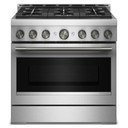 Open Box  KitchenAid® 36-Inch 6 Burner Commercial-Style Gas Range with No Preheat Air Fry Mode KFGS936SSS